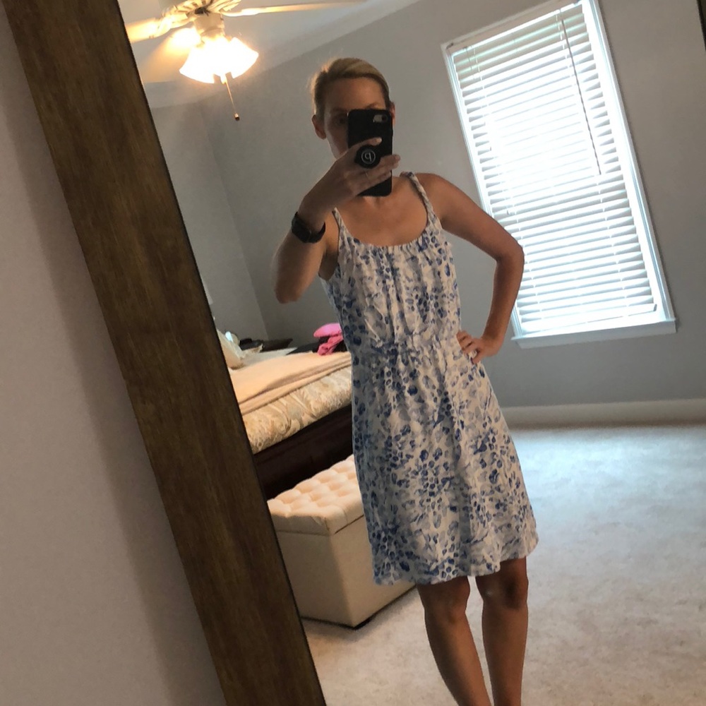 Blue and White dress